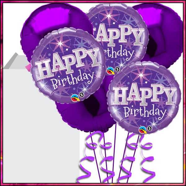 happy birthday balloons purple
