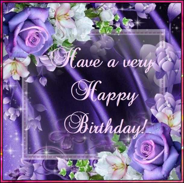 beautiful purple happy birthday images
